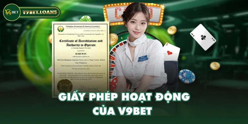 Giấy phép hoạt động của V9BET Giấy phép hoạt động của V9BET